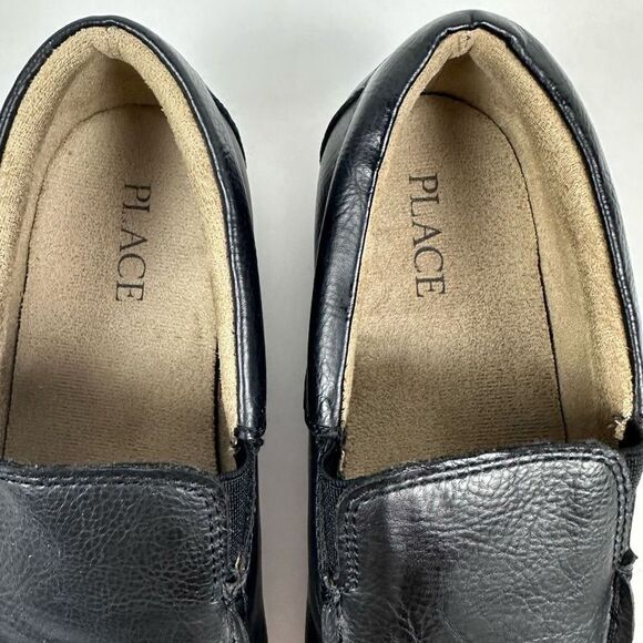 Children's Place Boys Black Slip On Dress Shoes size 1 - Picture 6 of 7